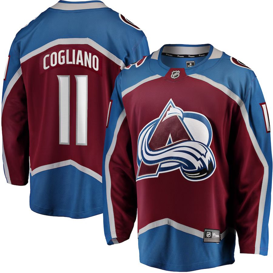 Men Colorado Avalanche 11 Andrew Cogliano Fanatics Branded Burgundy Home Breakaway NHL Jersey